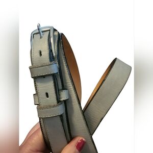 Tony Lama Gray Leather Casual Mens Belt, Waist 36 37427 U.S.A.